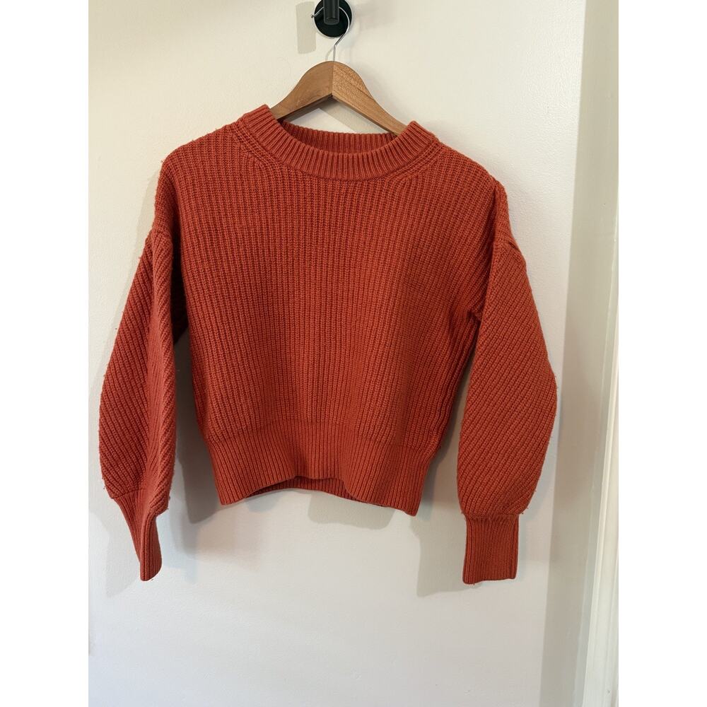 Madewell Orange/Coral Long Sleeve Heavy Knit Sweater Size Small
